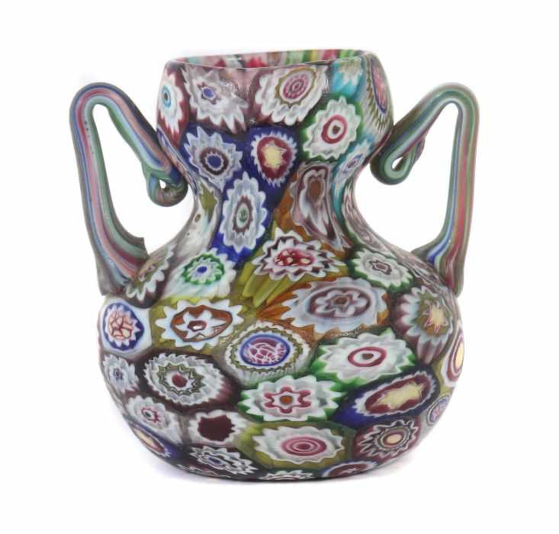 Kleine Henkelvase "Millefiori"