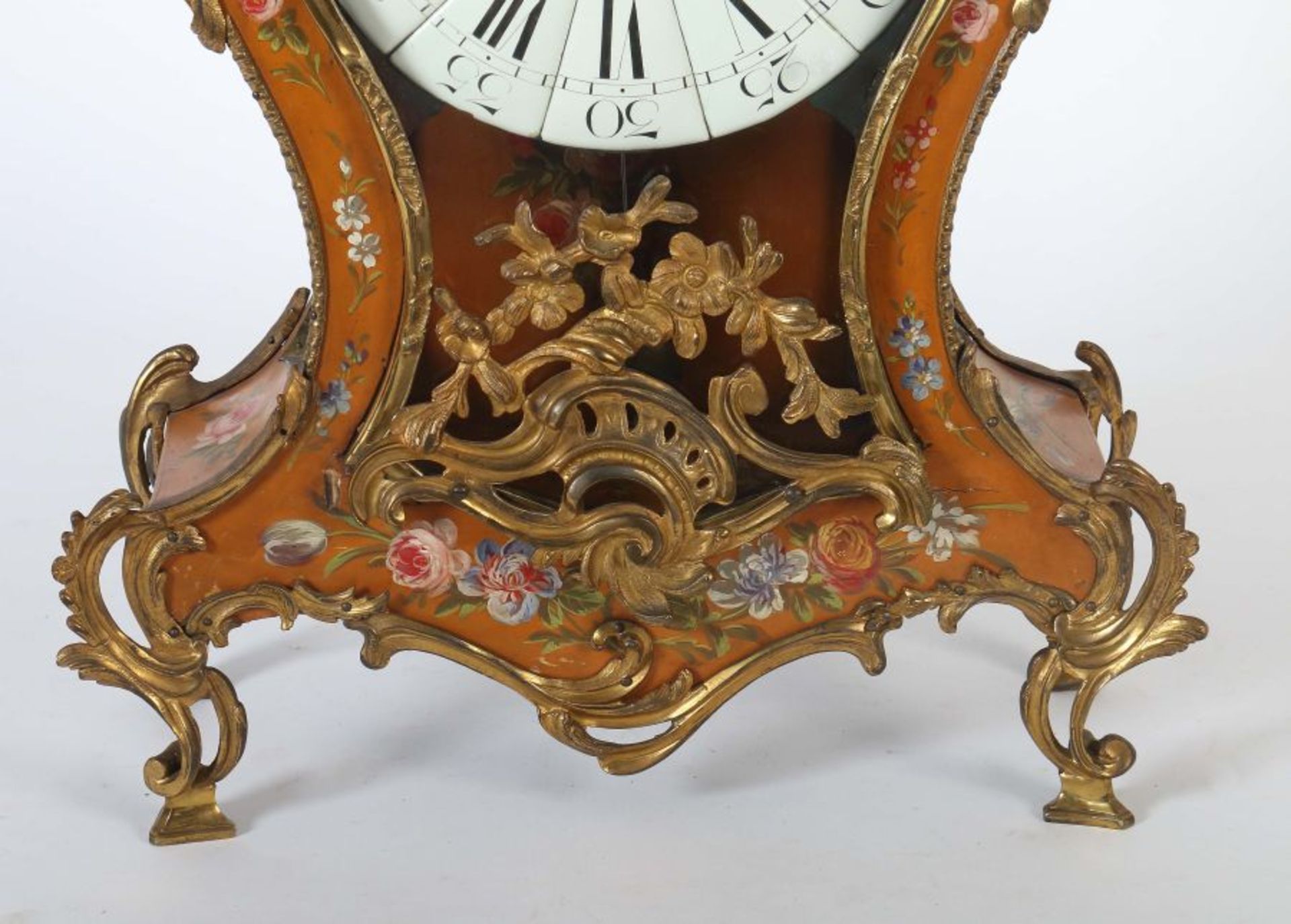 Louis XV-Pendule mit Vasenbekrönung - Bild 2 aus 6