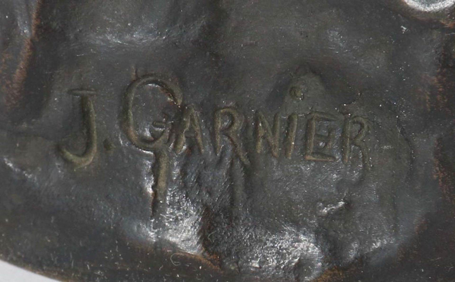 Garnier, Jean 1853 Monzeuil - 1910, ansässig in Paris und Montfermeil. "Feldarbeiter", Bronze, - Bild 3 aus 3