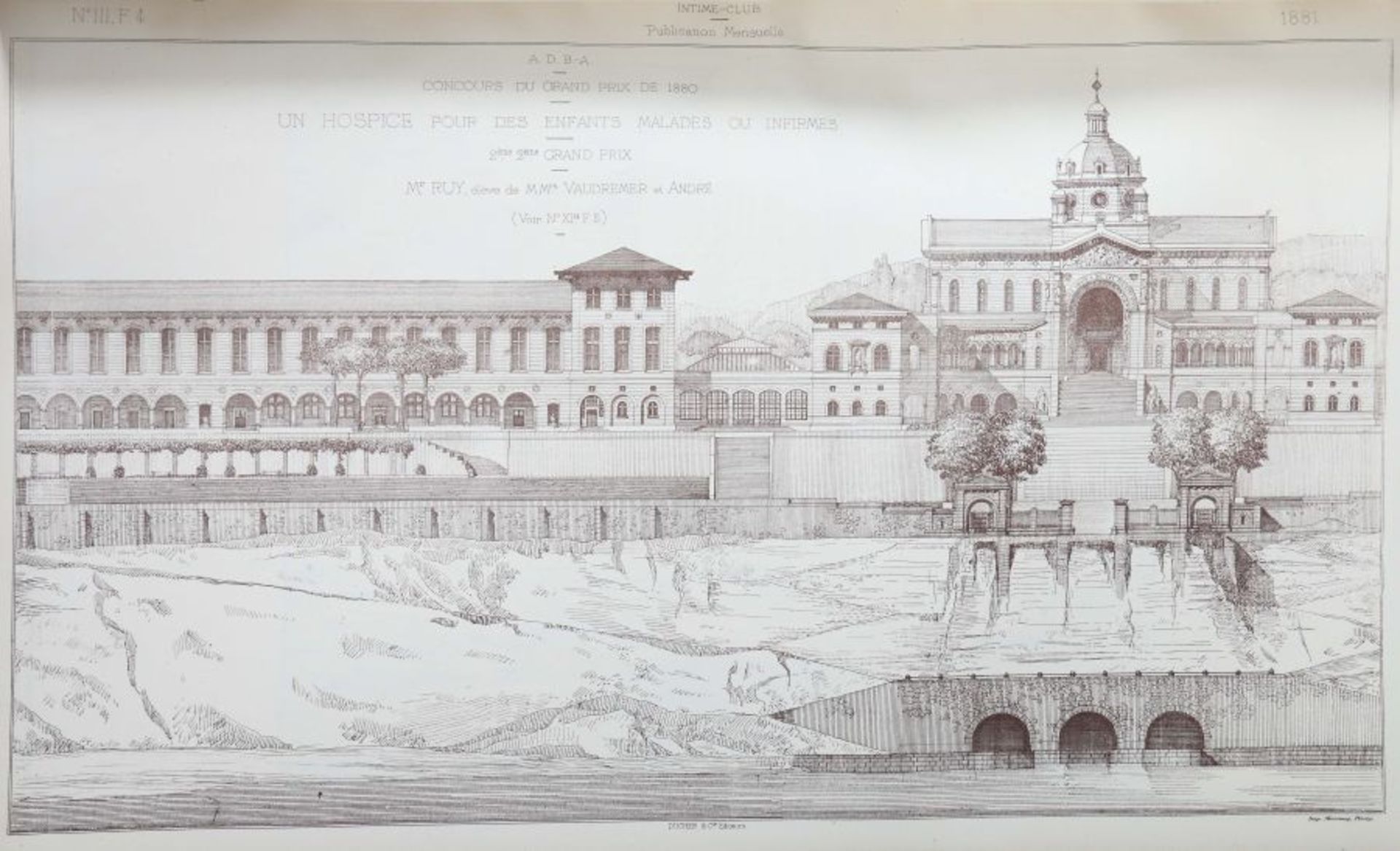 Intime-Club Croquis d'architecture, Publication mensuelle, Paris, 1878/81/84, 3 Bde. (12./15./18. - Bild 5 aus 6