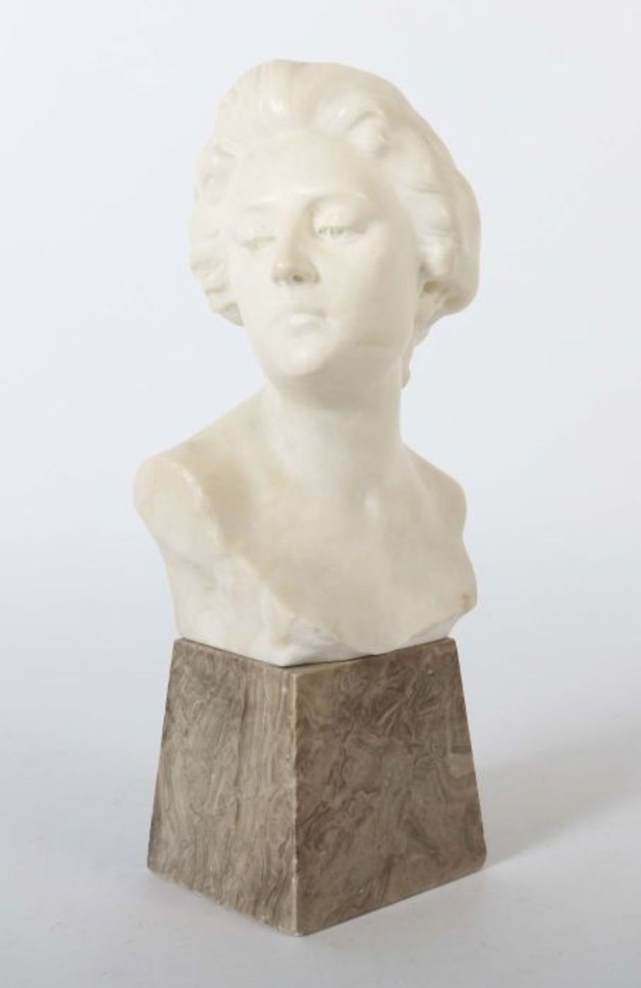 Neri, Alfredo Italienischer Bildhauer des 19./20. Jh.. "Damenbüste", Alabaster, vollplastische - Bild 2 aus 4