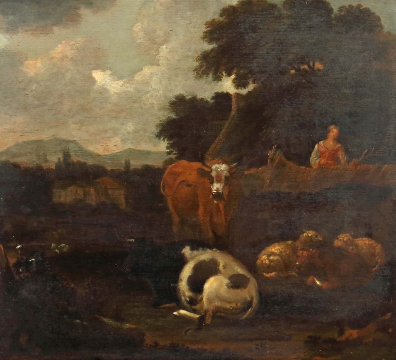 Mommers, Hendrick (attr./Umkreis) Haarlem 1623 - 1693 Amsterdam, flämischer Maler. "Hirtenszene",