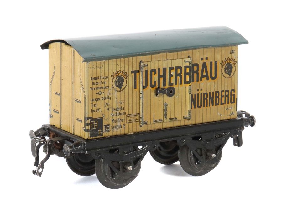 Kühlwagen Bing, "Tucherbräu Nürnberg", Blech lithografiert, 2 Doppeltüren zum Öffnen mit