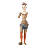 Prozessionfigur Italien, 19. Jh., Holz geschnitzt, part. polychrom gefasst, vollplastische,