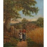 Dearle, John H. lebte um 1852 auf der Insel Jersey. "Marktmorgen", idyllische Landschaftsansicht