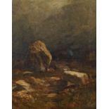 Willroider, Ludwig Villach 1845 - 1910 Bernried, österreichischer Maler. "Landschaft mit Felsen und