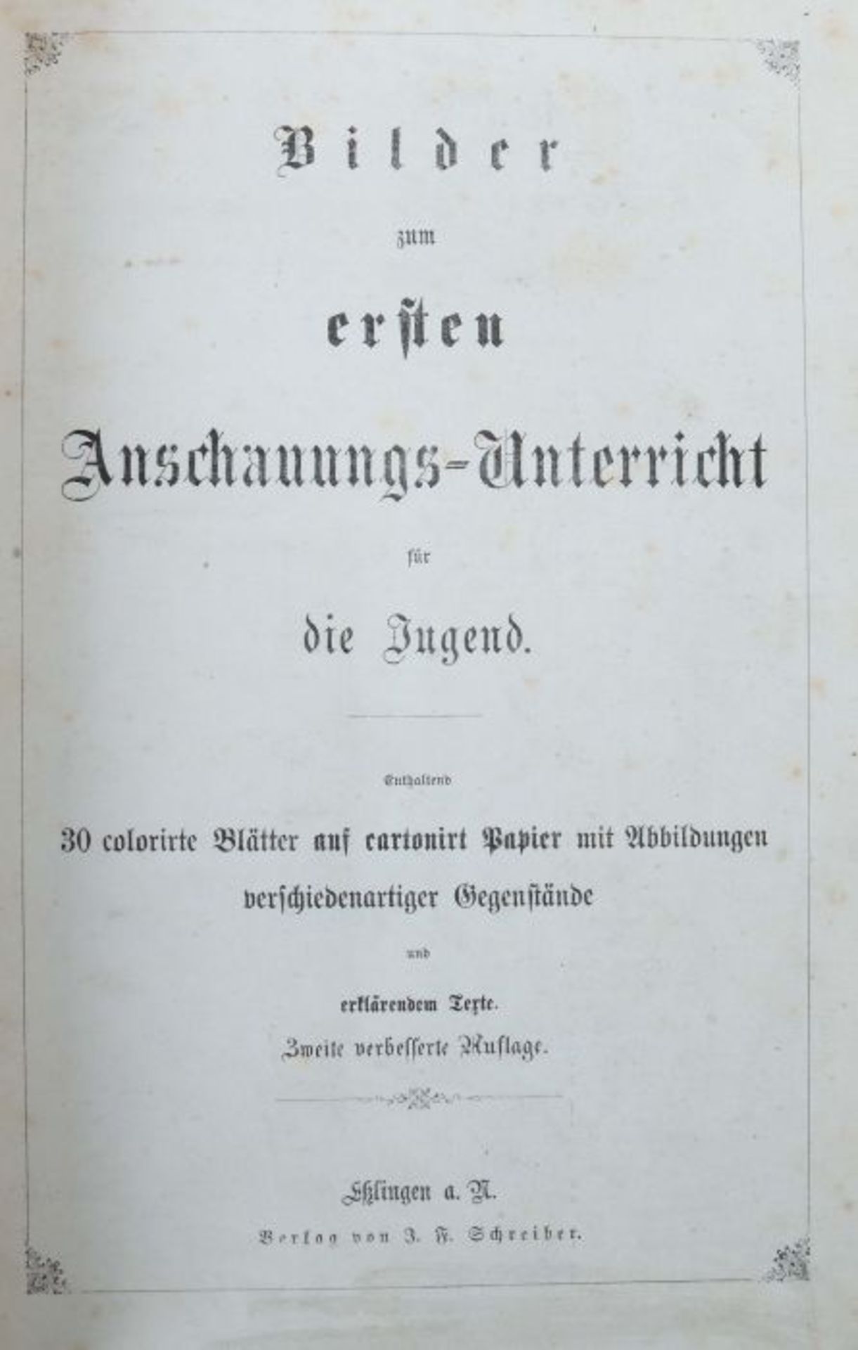 3 Jugendbücher Bilder zum Anschauungsunterricht für die Jugend, Esslingen/Stuttgart, Schreiber, o. - Bild 7 aus 7