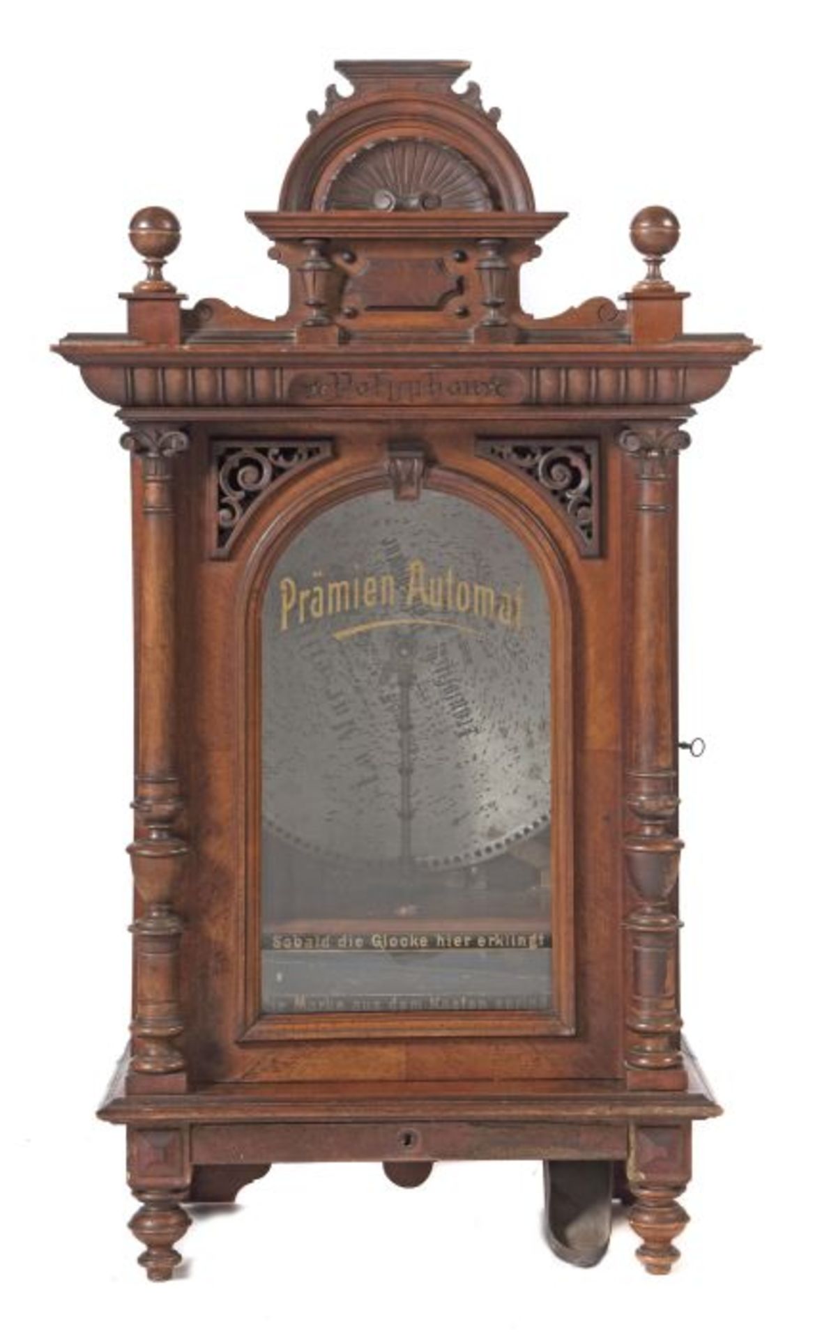 Prämien-Automat "Polyphon Nr. 104P" Polyphon Musikwerke, Leipzig, um 1895, Nussbaumgehäuse,