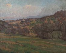 Wunderlich, Albert Geislingen 1876 - 1946 Stuttgart, Maler in Stuttgart. "Am Albrand", Blick in