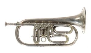 Trompete Franz Schediwy, Instrumentenmacher in Ludwigsburg, um 1890, Silber, gravierter