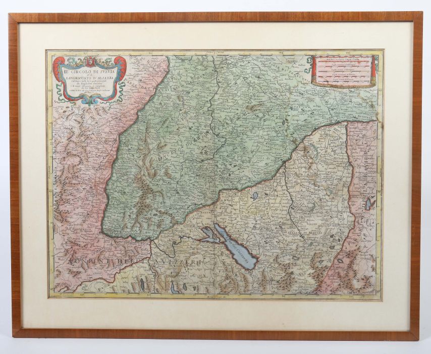Konvolut Landkarten Bodensee 1x Johannes Janssonius: "Totius Sueviae", zeigt die Gegend zwischen - Image 3 of 3