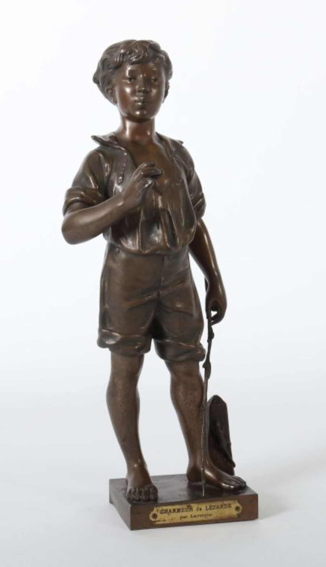 Lavergne, Adolphe Jean 1863 - 1928, französischer Bildhauer. "Charmeur des Lézards", Bronze, - Bild 2 aus 5