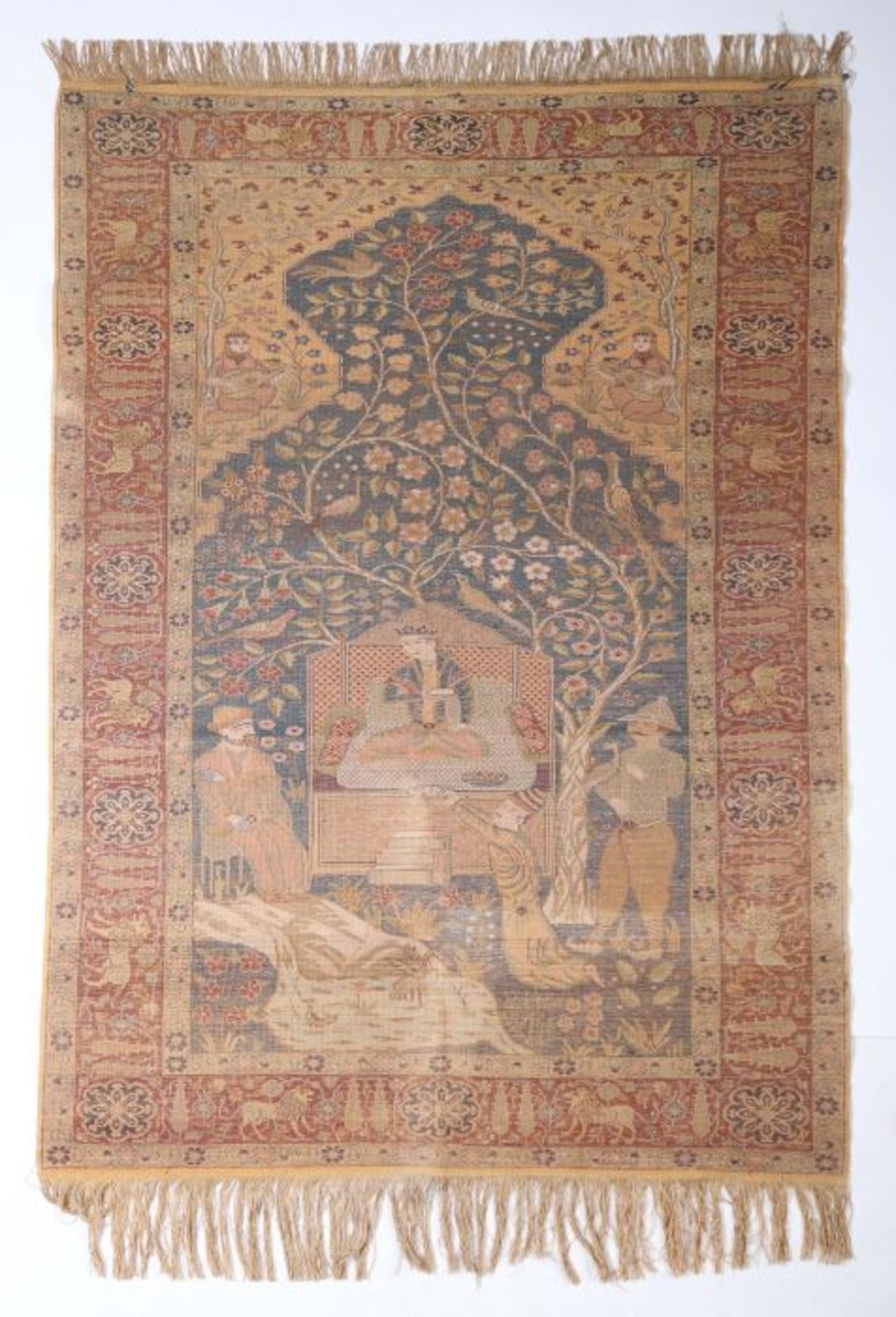 Ipekli Kayseri Bildteppich Anatolien, 1. Viertel 20. Jh., mercerisierte Baumwolle mit seidigem - Image 2 of 2