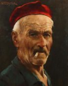 Funke, Bernd Essen 1902 - 1988 Heide/Holstein, Blumen-, Figuren- und Landschaftsmaler. "Portrait