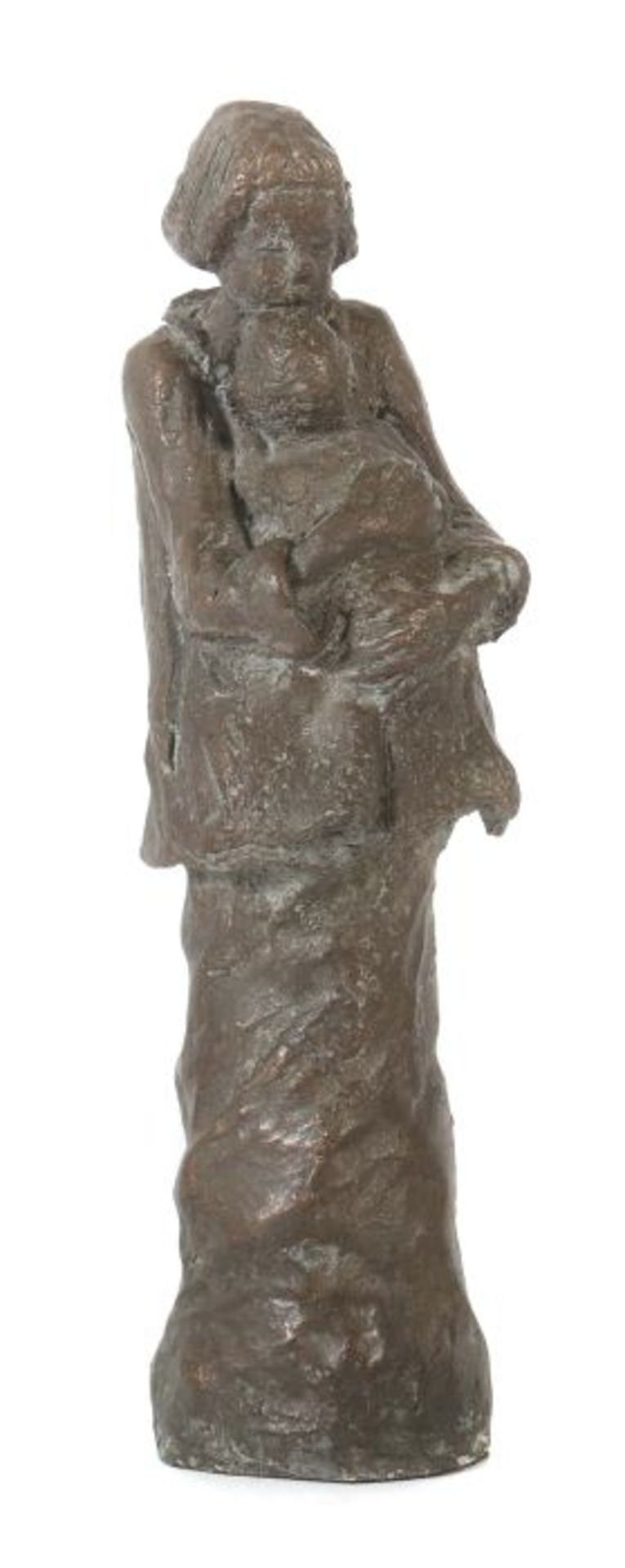 Bildhauer des 20. Jh. "Mutterliebe", Galvanoplastik, vollplastische Darstellung einer jungen