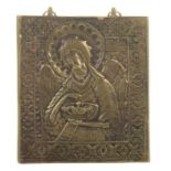Ikone "Johannes der Täufer" Russland, 19. Jh., frontale, halbfigurige Darstellung des Heiligen