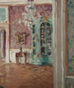 Cziossek, Felix Ludwigsburg 1888 - 1954 Stuttgart, süddeutscher Maler. "Interieur eines Schlosses"