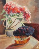 Poznanski, Wieslaw 1904 - ?, polnischer Maler. "Hortensien", Blumen in einem Blumentopf und in der