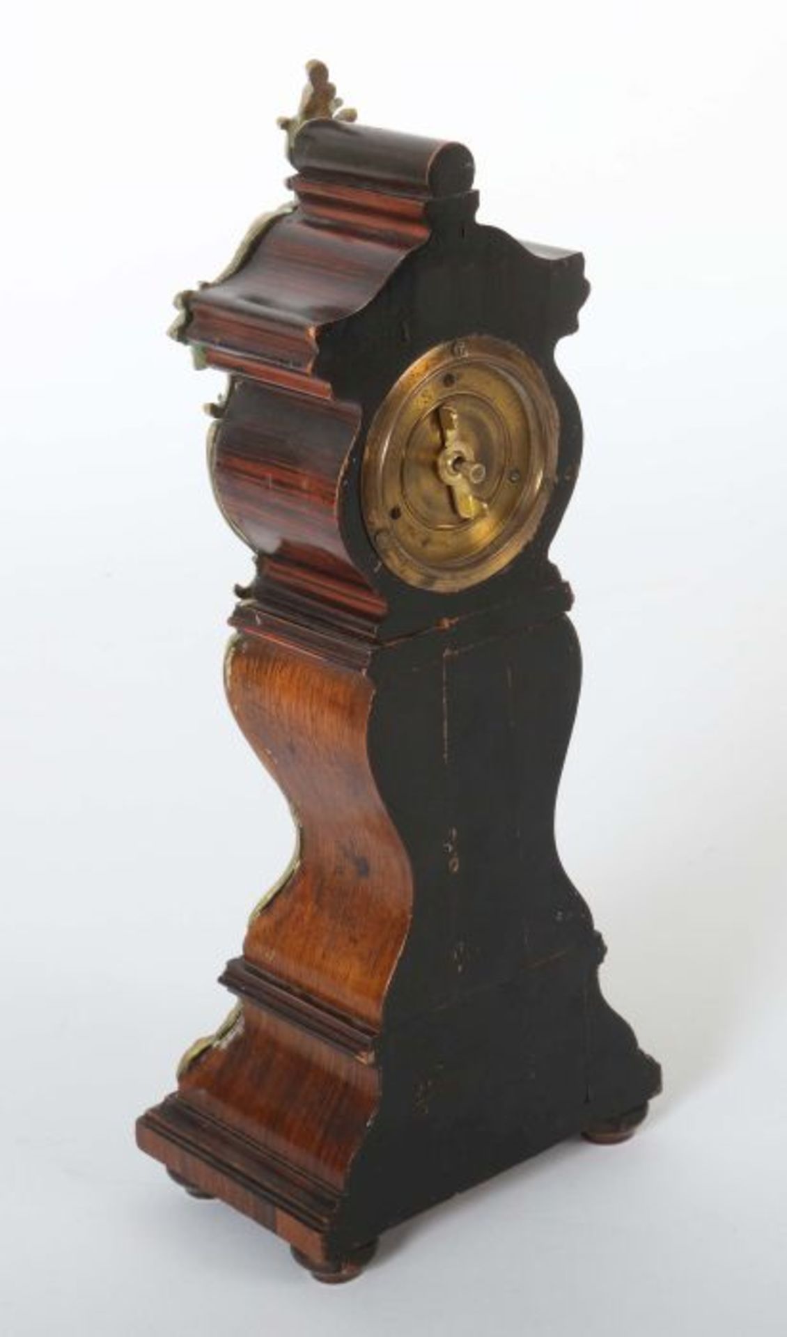 Miniatur-Standuhr im Barockstil Ende 19. Jh., Tischuhr in Form einer Standuhr en miniature, das - Bild 2 aus 2