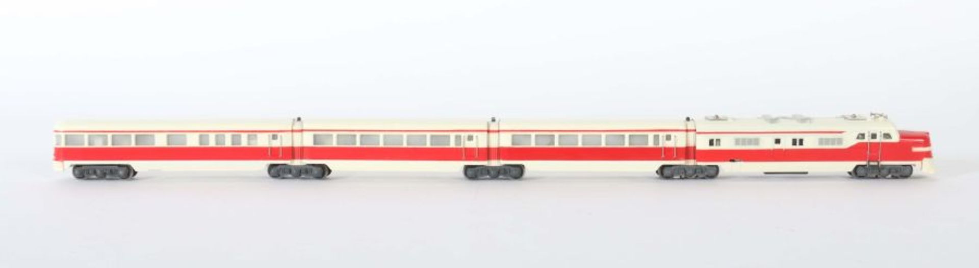 Schnelltriebwagenzug Märklin, Spur H0; ST 800 R, wohl Typ 3 oder 4 BZ dann ca. 1950-51, 4-teilig ( - Bild 2 aus 2