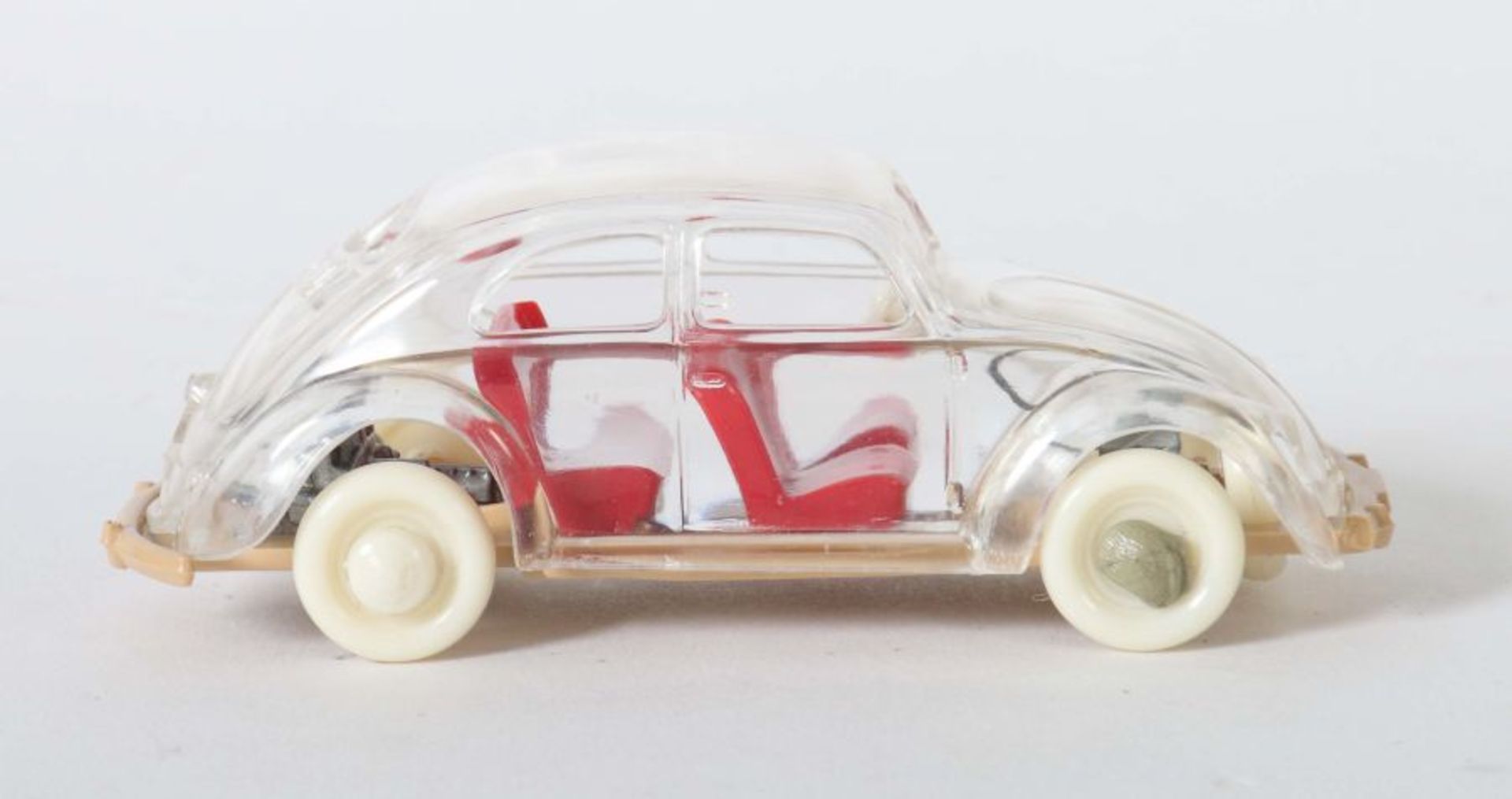 Der gläserne VW Wiking, 1:40, Typ 1, BZ 1949, ohne VW-Emblem, Chassi in Beige, im OK mit kleiner - Bild 2 aus 3