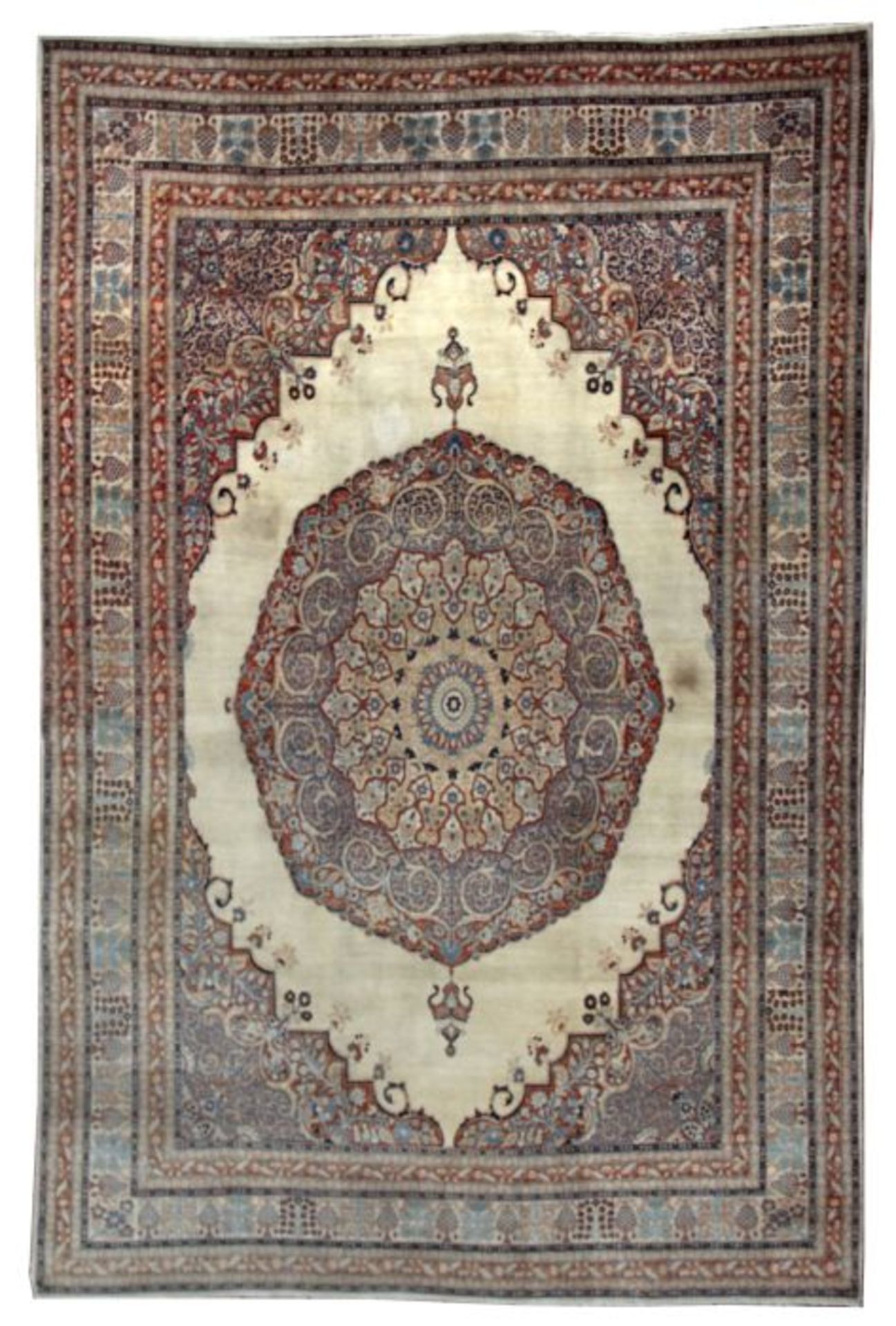 Antiker Tabriz Medaillonteppich Nordwestpersien, um 1900/1910, Wolle auf Baumwolle, das mächtige
