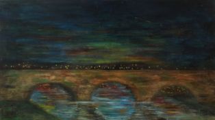 Maler/Kopist des 20. Jh. "Waterloo Bridge", Darstellung angelehnt an Vorbild von Claude Monet,