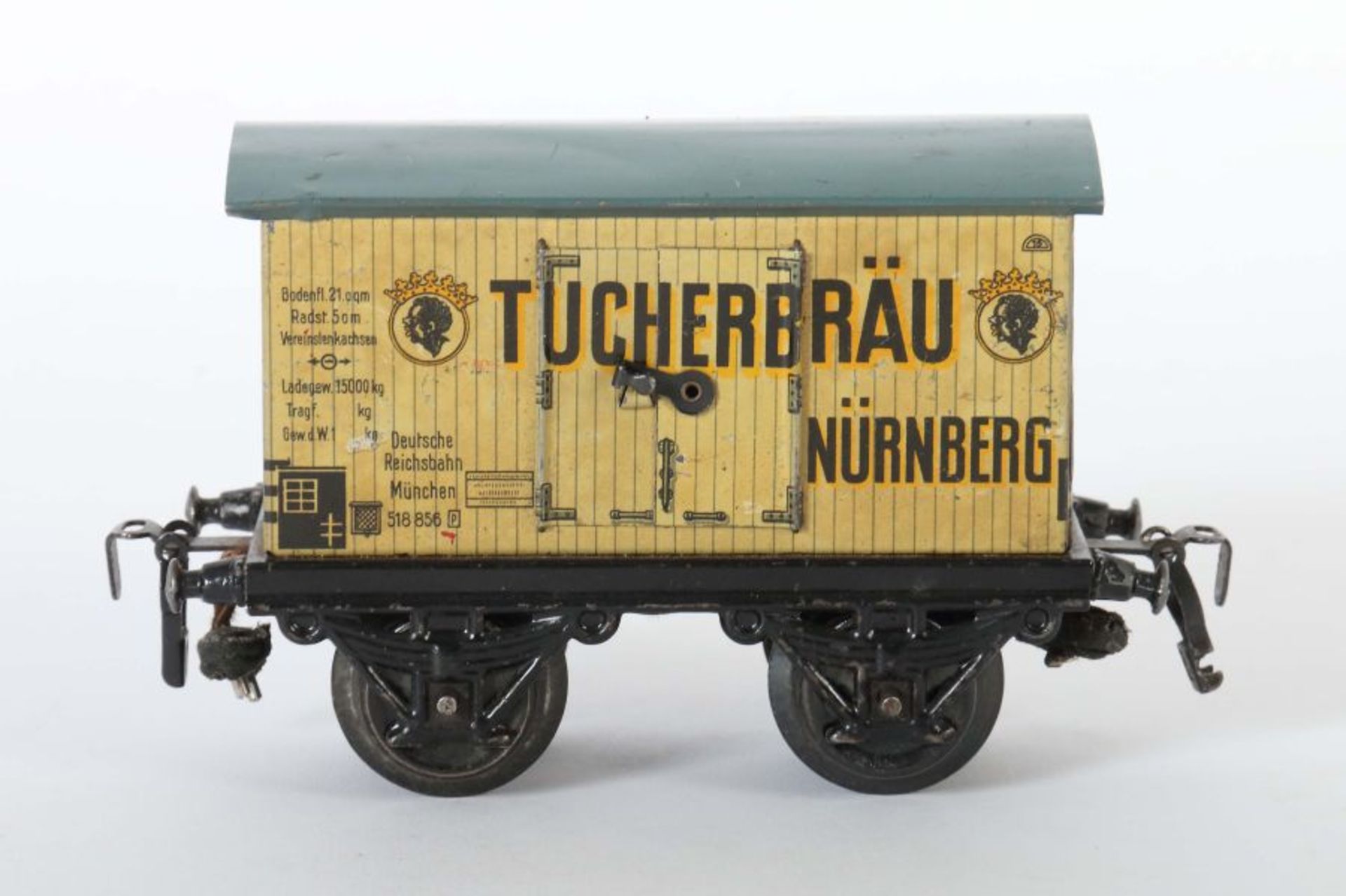 Kühlwagen Bing, "Tucherbräu Nürnberg", Blech lithografiert, 2 Doppeltüren zum Öffnen mit - Bild 2 aus 2