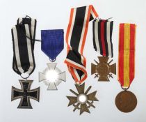 Konvolut Orden 1./2. WK, 1x EK 1914, 2. Klasse an Band; 1x Ehrenkreuz des 1. Weltkriegs, an Band;