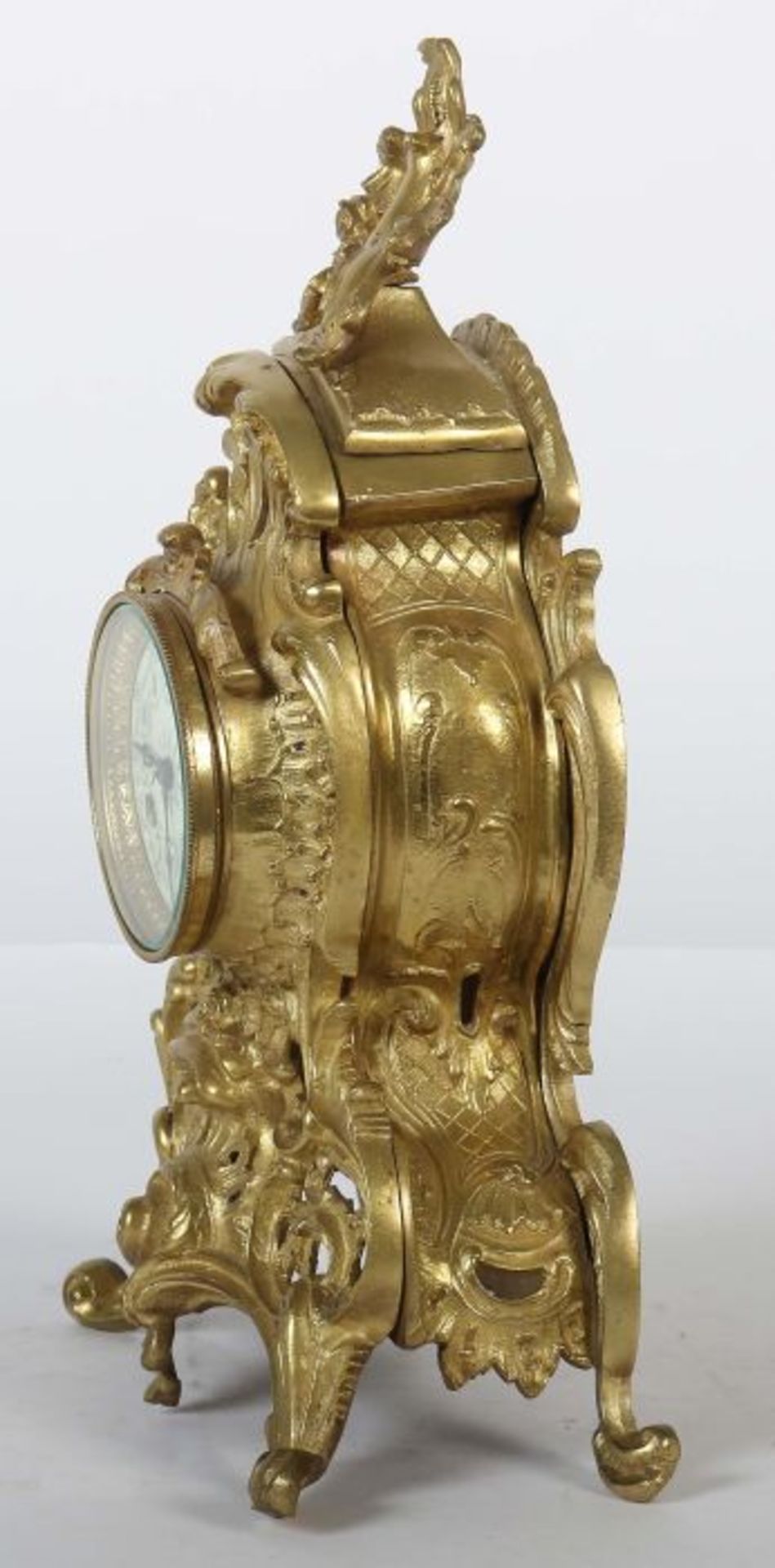 Mougin Pendule im Louis XV-Stil Frankreich, um 1880, Emaillezifferblatt mit arabischen Stunden- und - Bild 2 aus 5