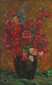 Hirsch, Peter 1898 - 1978, war Maler in München. "Blumenbouquet", Stillleben mit Sommerblumen in