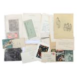 Künstlerkorrespondenzen Hand-/maschinengeschriebene Karten und Briefe u.a. von Strich-Chapell,