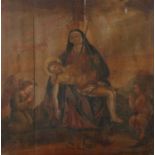 Kirchenmaler des 19. Jh. "Pieta", Darstellung der leidenden Muttergottes, das Leichnam ihres Sohnes