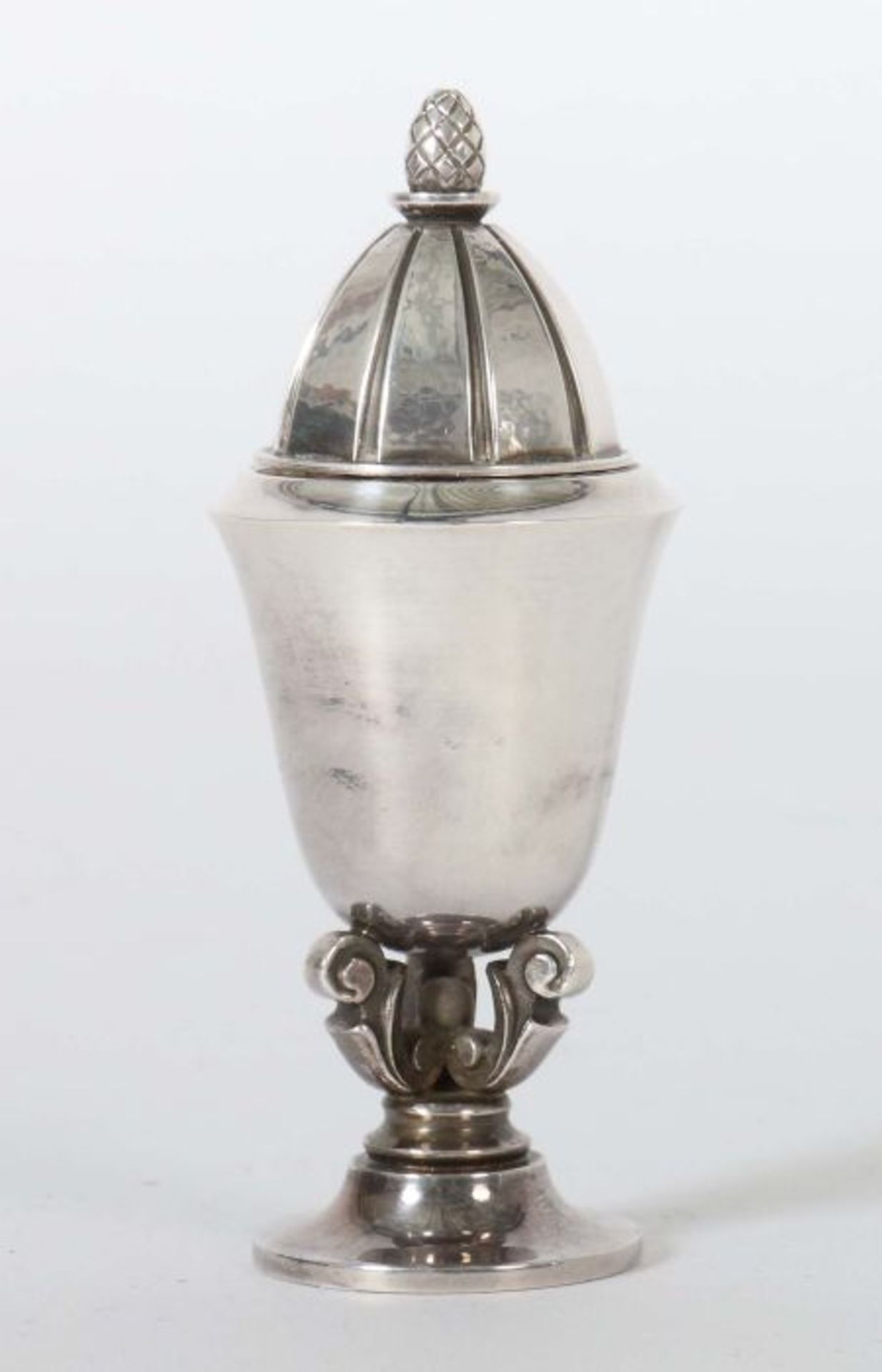 Salzstreuer "König" Georg Jensen, Kopenhagen, nach 1945, Silber 925, ca. 47 g, Entwurf von Johan