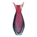 Poli, Flavio 1900-1984, italienischer Glasdesigner. Sommerso Vase, A: Seguso Vetri d'Arte, um 1955,