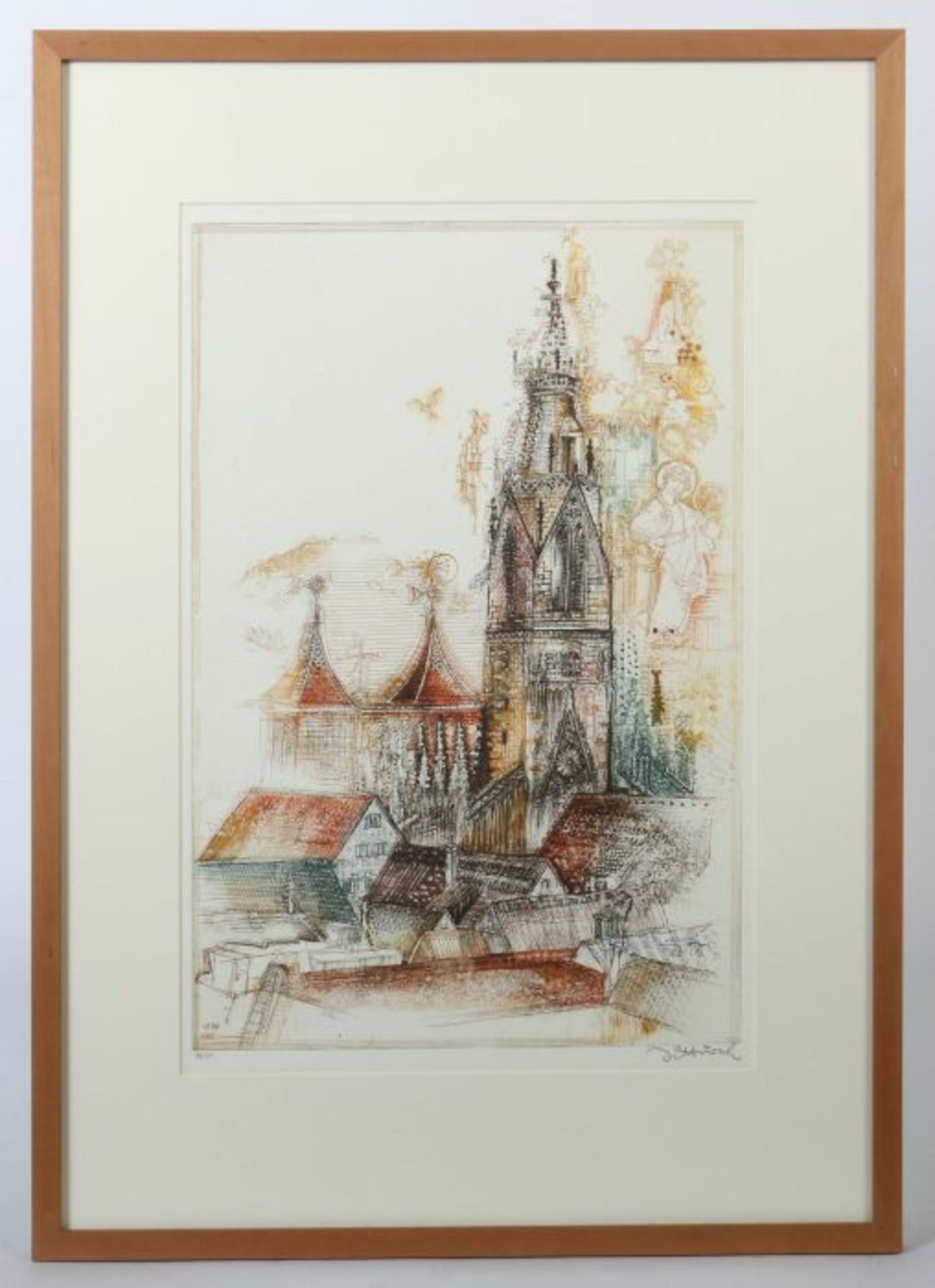 Dittrich, Simon geb. 1940 in Teplitz-Schönau. Konvolut 4 Grafiken, 2x "Marienkirche", 1x "Der - Image 3 of 6