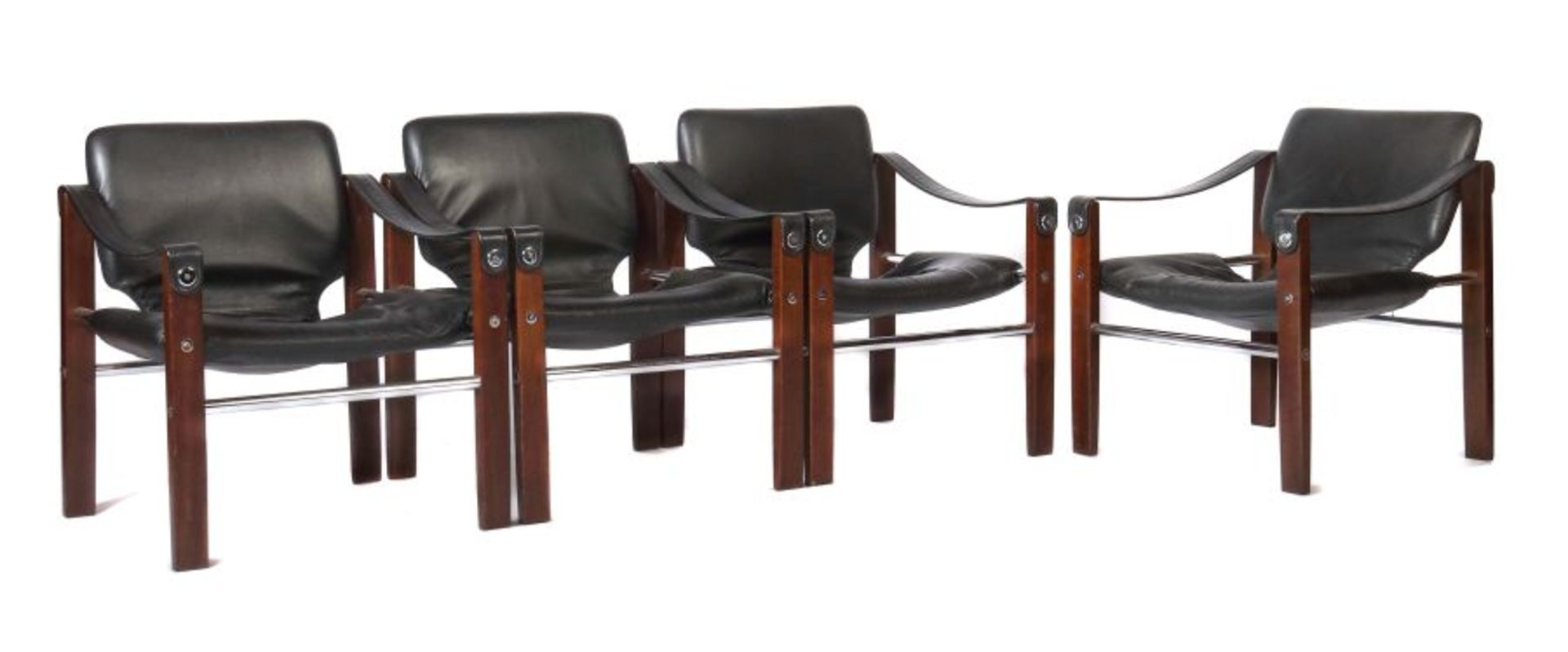 Burke, Maurice Amerikanischer Designer, 4x "Chelsea" Safari-Chair, A: Askana, 1979, vier