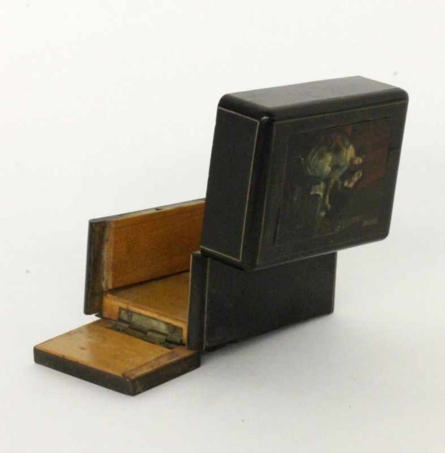 THE DICTATED LETTER probably England circa 1830 Box with lid miniature probably after a - Bild 2 aus 2