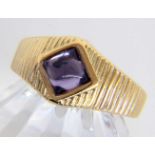 ''A LADIES RING 585/000 rose gold with gemstone. Ring size 60, gross weight approx. 4.68