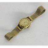 ''A LADIES WRISTWATCH, ''CYMA'' 585/000 yellow gold. 17.5 cm long, gross weight approx.