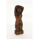 ''DOERR-NIESSNER, LORE Stuttgart 1920 - 1983 Hardt Female nude. Ceramic with black and red