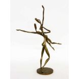 ''YVES LOHE Lille 1947 Dancing couple. Modern bronze sculpture, signed. 56 cm