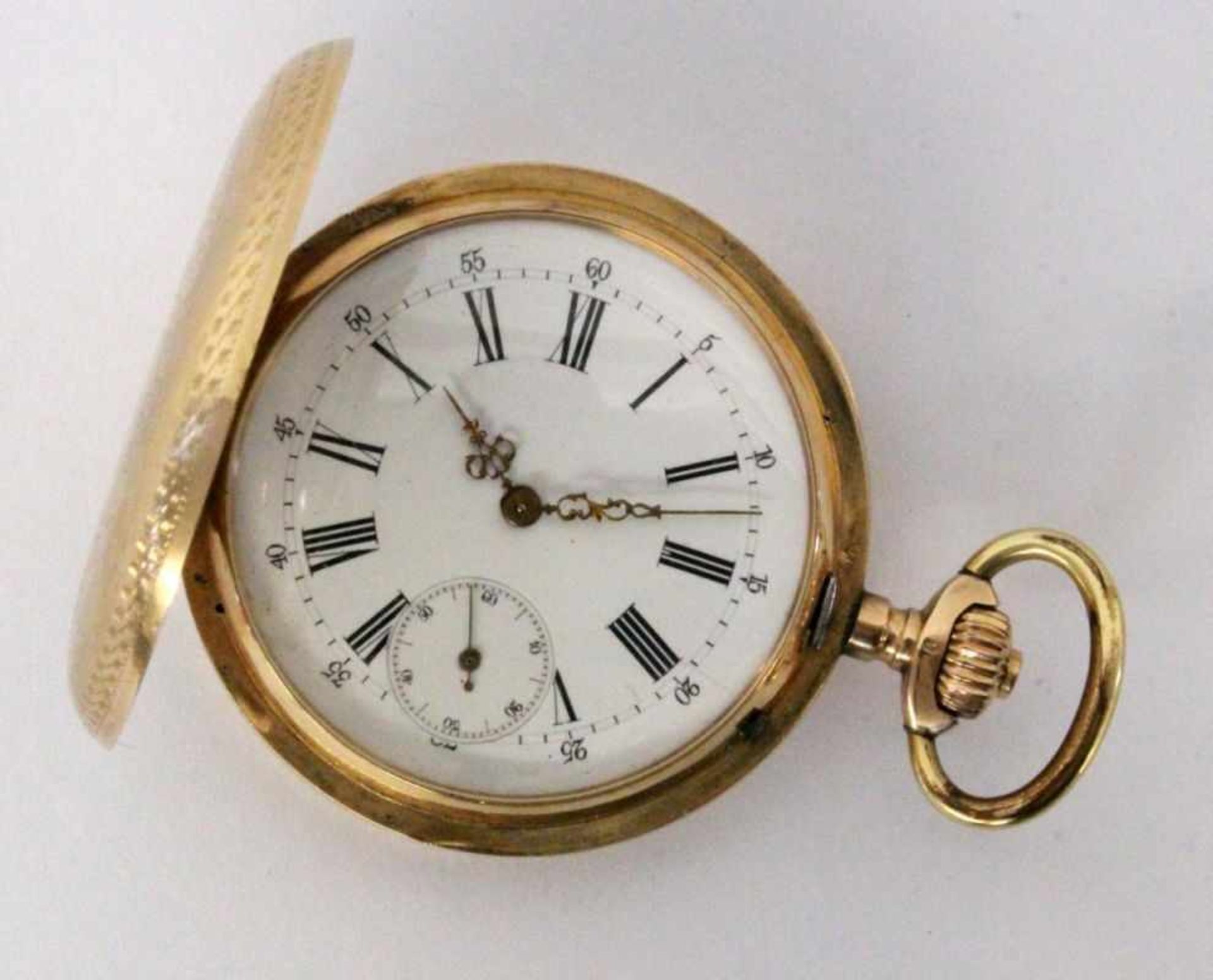 ''A HUNTER CASED POCKET WATCH Pateck & Cie., Geneve circa 1910 585/000 yellow gold with - Bild 5 aus 5