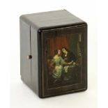 THE DICTATED LETTER probably England circa 1830 Box with lid miniature probably after a