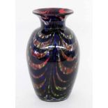 A DECORATIVE VASE probably Murano, 1960s Colourless glass with coloured meltings and dark