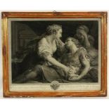 ''WILLE, JOHANN GEORG Giessen 1715 - 1808 Paris The death of Mark Antony. Copperplate