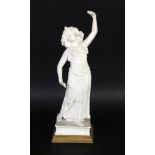 SALOME Paris circa 1900 White biscuit porcelain on gilded metal base. Titled. Painted mark