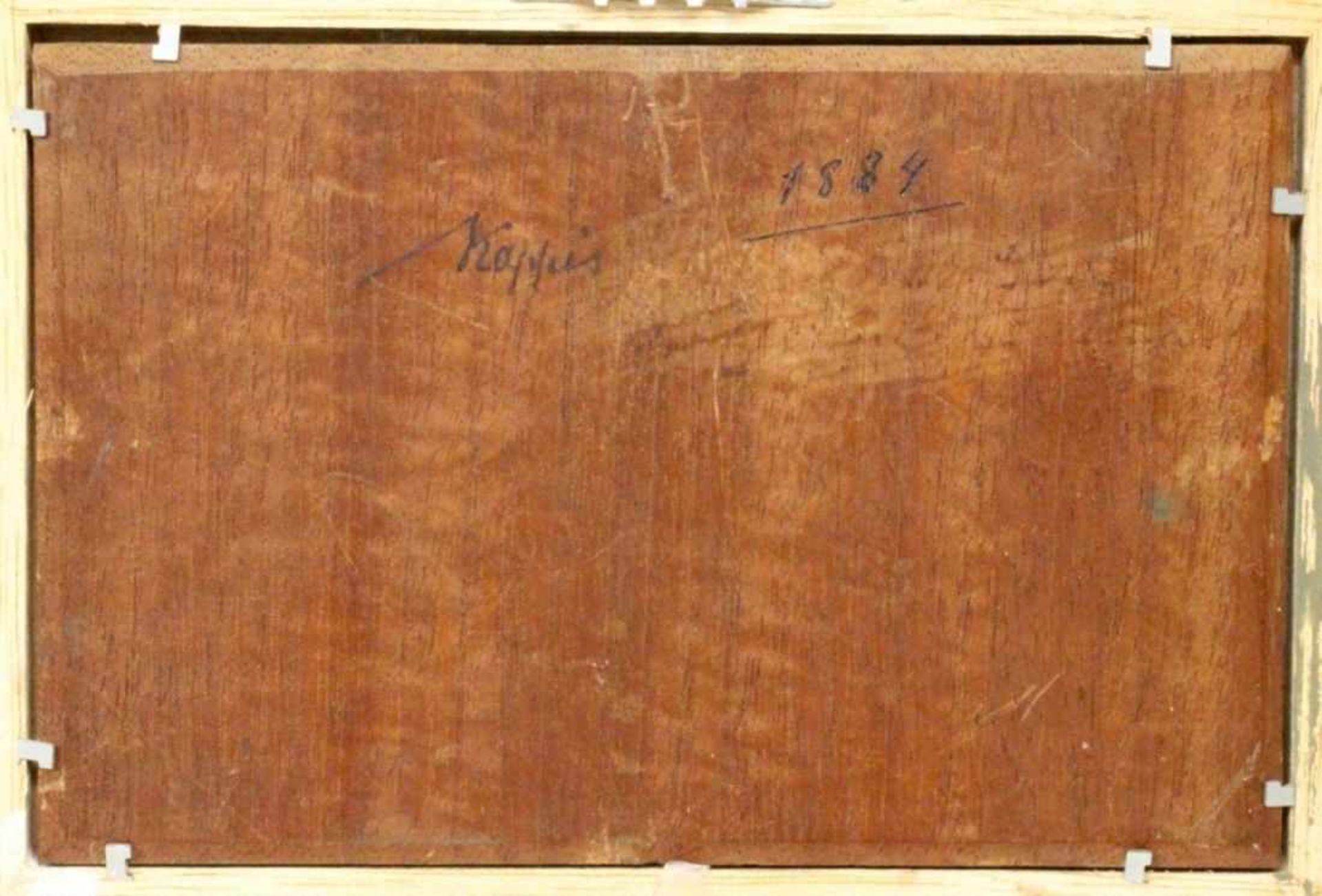 KAPPIS, ALBERT Wildberg 1836 - 1914 Stuttgart Farmers at Hay Making. Oil on panel, signed. - Bild 2 aus 2