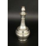 ''A PERFUME BOTTLE, glass with silver mount. With stopper. 19.5 cm highKeywords: