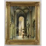 EIBNER, FRIEDRICH Hilpoltstein 1825 - Munchen 1877 Interior of the Franciscan Church in